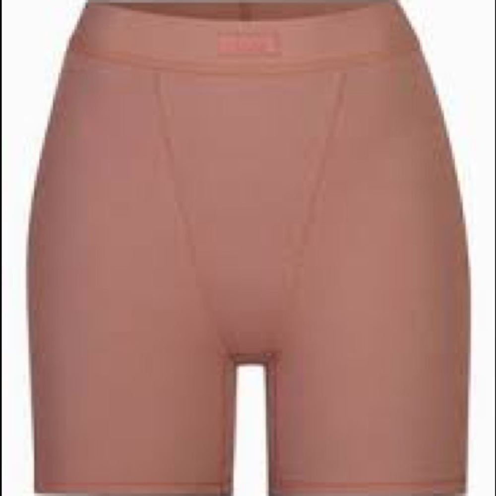 SKIMS Cotton Rib Boxer in Rose Clay (NWOT)